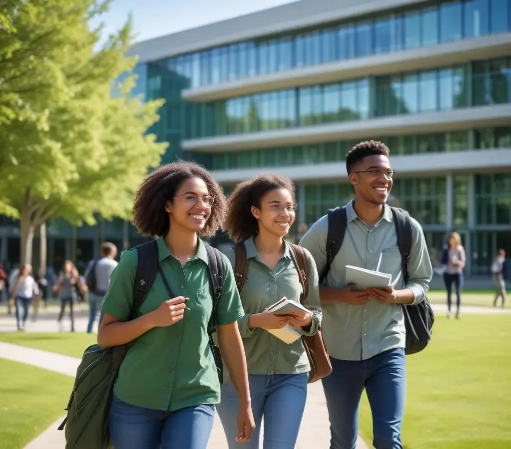 Estudantes celebram a divulgação do edital Acesso Enem UnB 2026 no campus da Universidade de Brasília, com a expectativa de milhares de novas vagas.