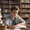 Estudante dedicado prepara-se para a redação do Enem em ambiente de estudos, refletindo a necessidade de preparo autoral para as novas exigências da prova.