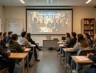 Estudantes utilizam sessões de cinema comentadas como estratégia pedagógica na reta final de preparação para o Enem 2026.