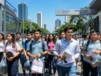 Participantes chegam organizados ao local de aplicação do Enem 2026, seguindo todas as recomendações de segurança e horários.